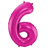 Folat Folienballon Zahl 6 Fuchsia Rosa | 86 cm Folat Folienballon Zahl 6 Fuchsia Rosa | 86 cm