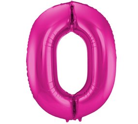 Folat Ballon folie 0 roze | 86cm Folat Ballon folie 0 roze | 86cm