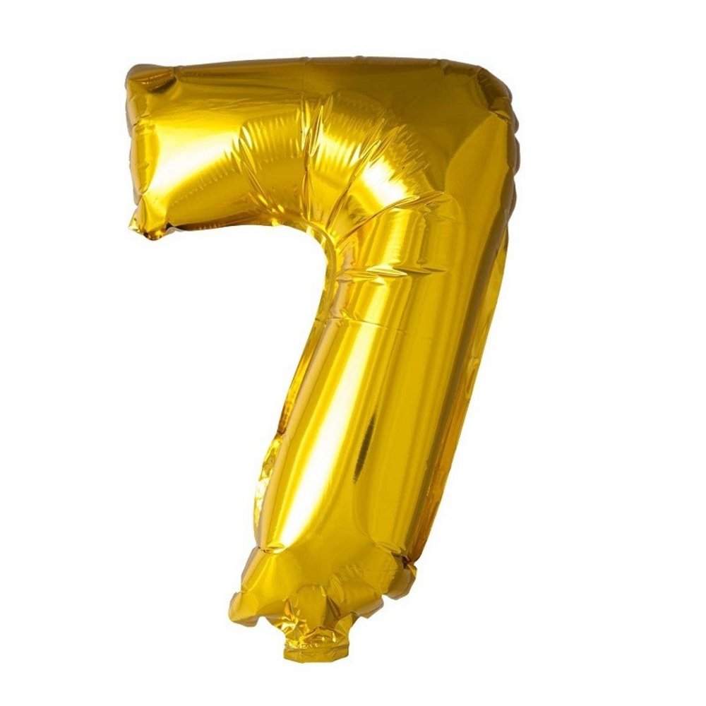 WeFiesta Folienballon 7 gold | 40 cm