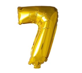 WeFiesta Folienballon 7 gold | 40 cm