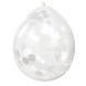 Ballon met Witte Confetti | 4 stuks Ballon met Witte Confetti | 4 stuks