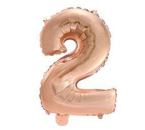 WeFiesta Folienballon 2, roségold | 40 cm
