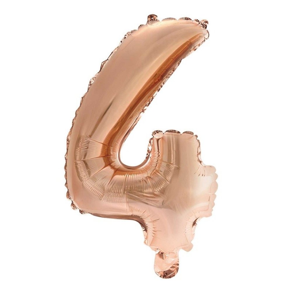 WeFiesta Ballon en aluminium 4 or rose | 40 cm