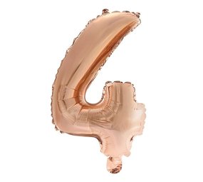 WeFiesta Ballon en aluminium 4 or rose | 40 cm