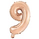 Globos Nordic Ballon folie 9 rose goud | 40cm Globos Nordic Ballon folie 9 rose goud | 40cm