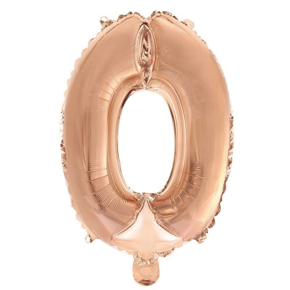 WeFiesta Ballon en aluminium 0 or rose | 40 cm