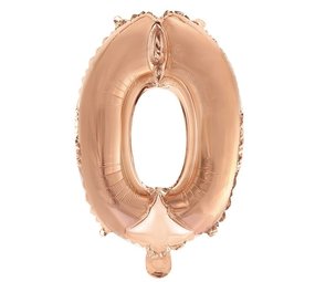 WeFiesta Folienballon 0 Roségold | 40 cm