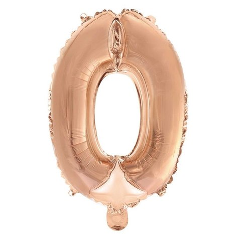 WeFiesta Balloon foil 0 rose gold | 40cm