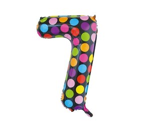 WeFiesta Ballon folie 7 stippen 86cm WeFiesta Ballon folie 7 stippen 86cm