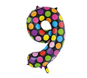 WeFiesta Ballon folie 9 stippen | 86cm WeFiesta Ballon folie 9 stippen | 86cm