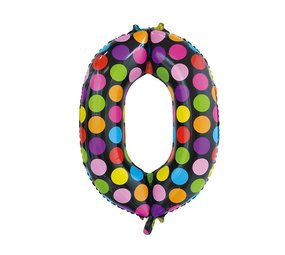 WeFiesta Ballon folie 0 stippen | 86cm WeFiesta Ballon folie 0 stippen | 86cm