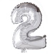 WeFiesta Ballon folie cijfer 2 zilver | 40cm WeFiesta Ballon folie cijfer 2 zilver | 40cm