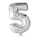 Globos Nordic Ballon folie 5 zilver | 40cm Globos Nordic Ballon folie 5 zilver | 40cm