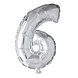 WeFiesta Ballon folie 6 zilver | 40cm WeFiesta Ballon folie 6 zilver | 40cm