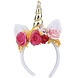 Tiara Eenhoorn Rosy met gouden hoorn Tiara Eenhoorn Rosy met gouden hoorn
