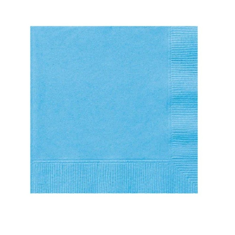 Unique Party Serviettes bleu clair 33 x 33 cm | 20 pièces