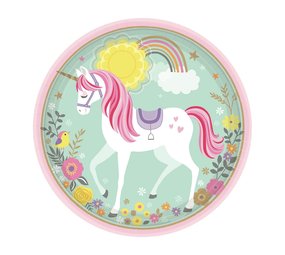 Riethmüller Assiettes Licorne Magique 23 cm | 8 pièces
