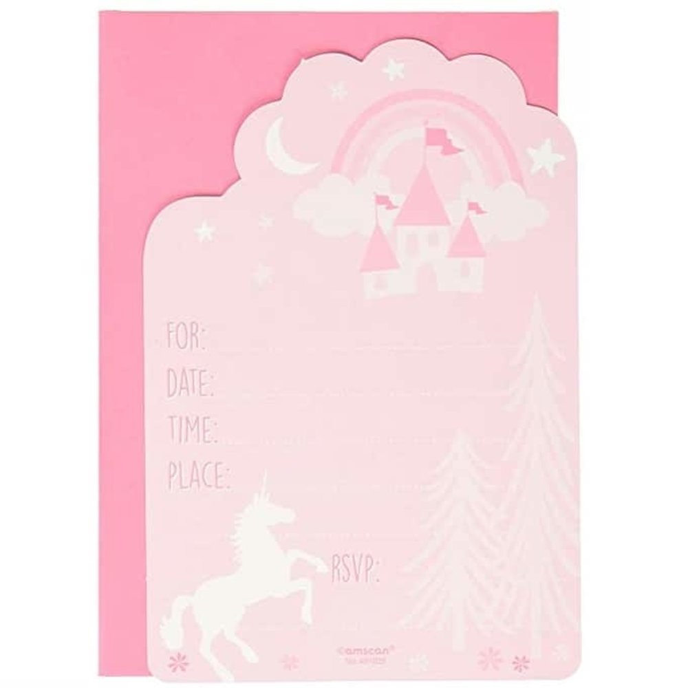 Riethmüller Invitations Licorne Magique 11x16cm | 8 pièces