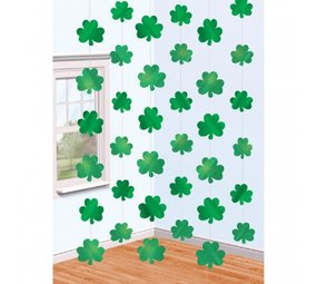 Amscan Hängende Kleeblatt-Dekoration zum St. Patrick's Day, 210 cm | 6 Stück