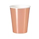 Unique Party Tasses métallisées or rose 350 ml | 8 pièces