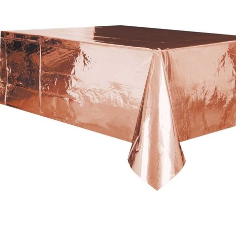 Tuf-Tuf Tafelkleed Rose Goud Metallic 137X274cm | per stuk Tuf-Tuf Tafelkleed Rose Goud Metallic 137X274cm | per stuk