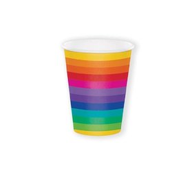 Rainbow colored mug 350 ml | 8 pieces