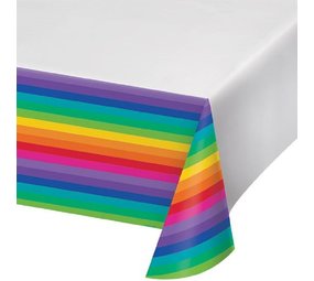 Creative Converting Tafelkleed Regenboog Kleuren 137x259cm | per stuk Creative Converting Tafelkleed Regenboog Kleuren 137x259cm | per stuk
