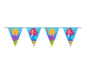 Folat Zeemeermin Party Vlaggenlijn Slinger 10mtr | per stuk Folat Zeemeermin Party Vlaggenlijn Slinger 10mtr | per stuk