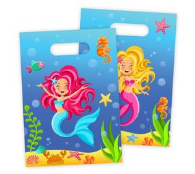 Folat Zeemeermin Party Uitdeelzakjes 29x18cm  | 8 stuks Folat Zeemeermin Party Uitdeelzakjes 29x18cm  | 8 stuks