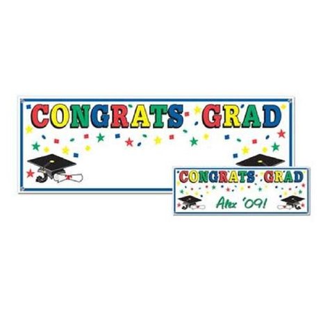 Tuf-Tuf Affiche géante Félicitations Diplômé | 152 x 53 cm