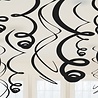 Riethmüller Black Swirl Decoration 56cm | 12 pieces