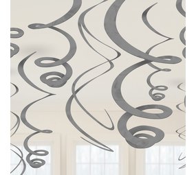 Riethmüller Silver Swirl Decoration 56cm | 12 pieces