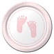 Fußabdrucktafel für Babys (Mädchen), 22 cm, 8-teilig