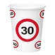 Beker Verkeersbord 30 jaar | 8 stuks Beker Verkeersbord 30 jaar | 8 stuks