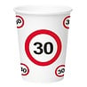 Folat Gobelets « Panneaux de signalisation » 30 ans, 350 ml | Lot de 8 Folat Gobelets « Panneaux de signalisation » 30 ans, 350 ml | Lot de 8