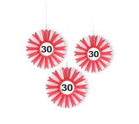 Folat Honeycomb Waaier 30 jaar Verkeersbord | 3 stuks Folat Honeycomb Waaier 30 jaar Verkeersbord | 3 stuks