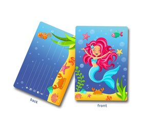 Folat Meerjungfrauen-Party-Einladungen 10x14cm | 8 Stück