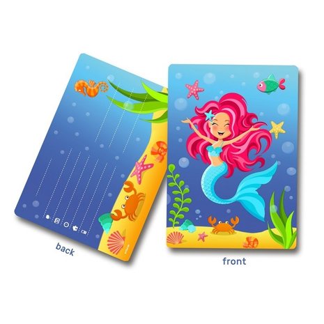 Folat Mermaid Party Invitations 10x14cm | 8 pieces