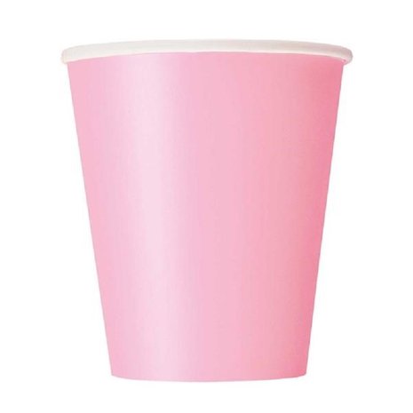 Unique Party Light Pink Cups 270 ml | 14 pieces
