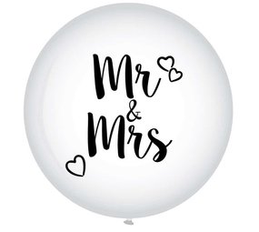Mariage de M. et Mme avec des ballons XL