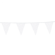 WeFiesta Glitzernde Wimpelgirlande aus weißer Pappe | 6 Meter