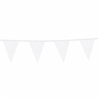 WeFiesta Guirlande de fanions en carton blanc pailleté | 6 mètres