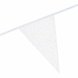 WeFiesta Guirlande de fanions en carton blanc pailleté | 6 mètres