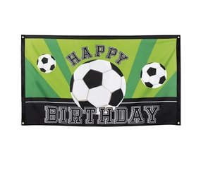 Boland Voetbal Spandoek/Vlag Happy Birthday 90x150cm | per stuk Boland Voetbal Spandoek/Vlag Happy Birthday 90x150cm | per stuk