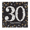 Amscan Servetten 30 jaar Sparkling Goud 33x33cm | 16 stuks Amscan Servetten 30 jaar Sparkling Goud 33x33cm | 16 stuks
