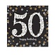 Amscan 50th Birthday Napkins Sparkling Gold 33x33cm | 16 pieces