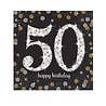 Amscan 50th Birthday Napkins Sparkling Gold 33x33cm | 16 pieces Amscan 50th Birthday Napkins Sparkling Gold 33x33cm | 16 pieces