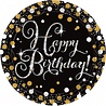 Riethmüller Assiettes « Joyeux anniversaire » argentées et dorées scintillantes, 23 cm | 8 pièces Riethmüller Assiettes « Joyeux anniversaire » argentées et dorées scintillantes, 23 cm | 8 pièces