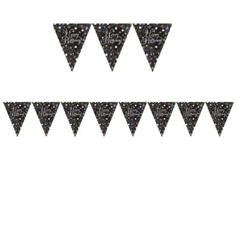 Riethmüller Happy Birthday Sparkling Gold Garland 4 meters | per piece