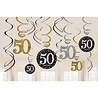 Riethmüller Decoratie Swirl 50 Jaar Sparkling Goud 61cm | 12 stuks